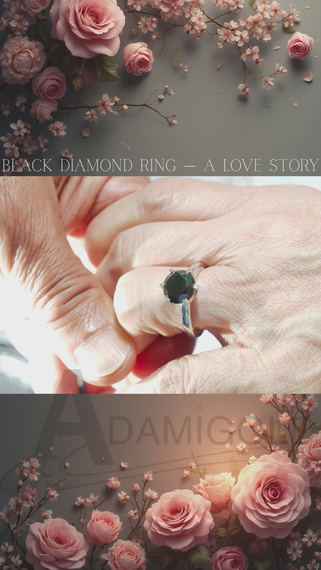 14K Black Diamond Ring | A Symbol of Love and Eternity 